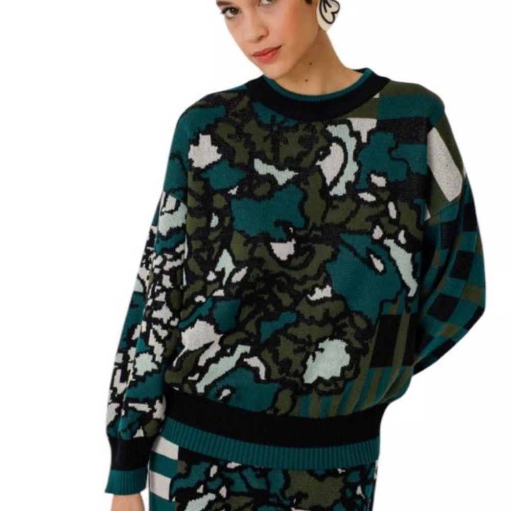 SKFK Larhun Mixed Print Sweater 100% cotton size 6